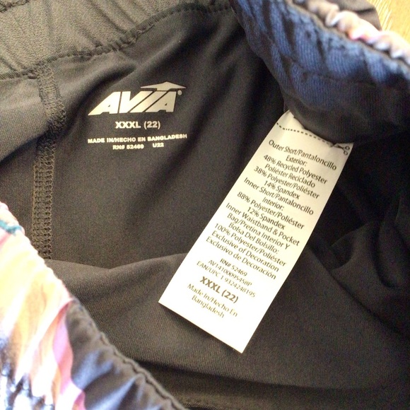 Avia Women's Plus Size Marbled Running Short With Built-in Bike Liner XXXL-22 - Picture 11 of 11